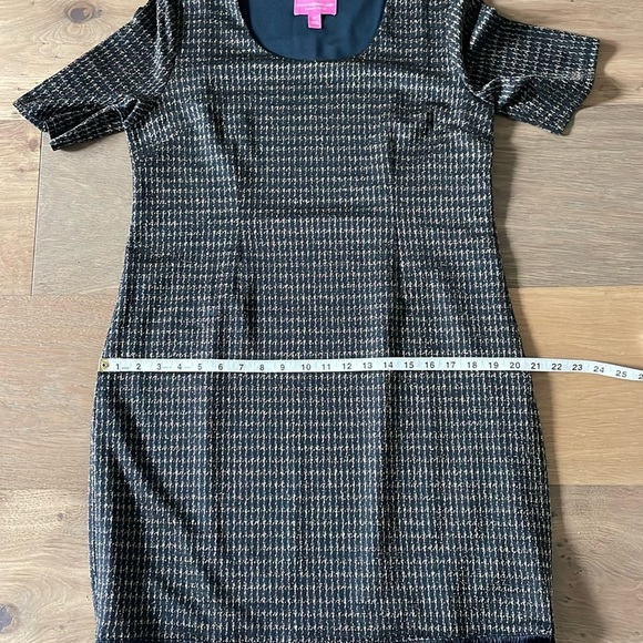 Isaac Mizrahi Live! Petite Always Isaac Lurex Fringe Hem Dress Size MP - Picture 6 of 12